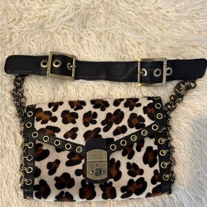 Rafe Leopard Print Chain Strap Bag